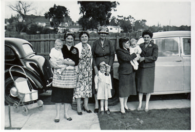 Green Family home at  41 Elmhurst Road Blackburn showing Morris car