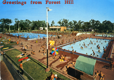 Nunawading Memorial Swimming Pool, c1973 in Jolimont Road Forest Hill.