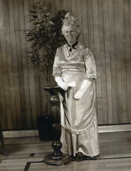 Jean Abbott taken at a period ball arranged by the Nunawading Arts Council 