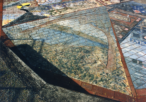 Ceramic Tile Project by the Nunawading Primary Schools Community Art Project which was installed in the Amphitheatre at the rear of the Nunawading Civic Centre.