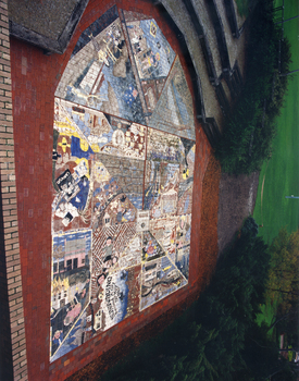 Tile Project by the Nunawading Primary Schools Community Art Project which was installed in the Amphitheatre at the rear of the Nunawading Civic Centre.