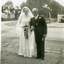 Frances Johns with her father, Mr. Francis Johns, on her wedding to George Warren on 12th August 1950.