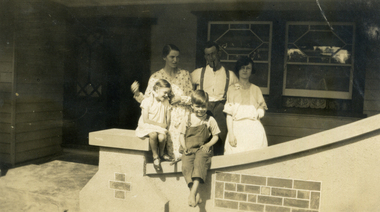 Family group of five people. 