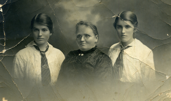 photograph of three women. 