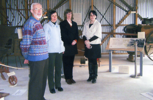  Bob Gardner (WHS treasurer), Barbara Wells and Megan Cardamon (accreditation team) and Vicki Jones-Evans (WHS president) in July 2009. 