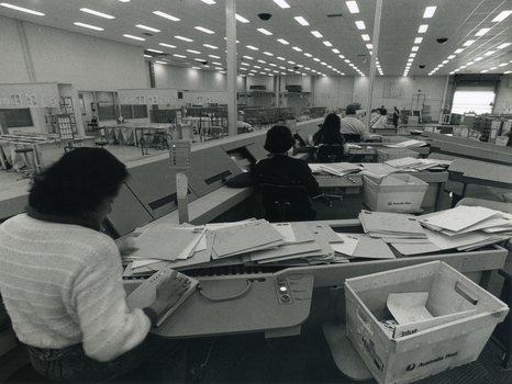 Interior of the Eastern Mail Centre, Rooks Road, Nunawading. 