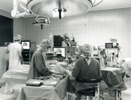 Inside the operating theatre of the Bellbird Hospital, Cnr. Canterbury and Blackburn Roads, Blackburn South. 1994
