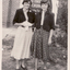 Black and white photograph of two young women standing in front of the Warrigal Road Methodist Church about 1954. .
