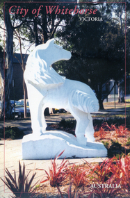The statue of a white horse outside the Whitehorse Council Chambers, Whitehorse Road, Nunawading
