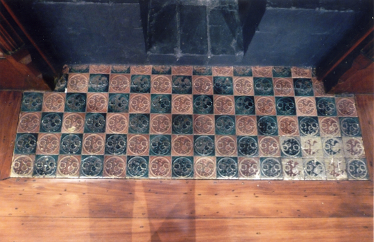 Some of the decorative tiles used at Bundoora Park Homestead, Bundoora that were supplied by the Australian tesselated Tiles Co. Mitcham