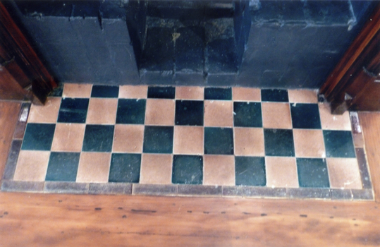 Some of the decorative tiles used at Bundoora Park Homestead, Bundoora that were supplied by the Australian tesselated Tiles Co. Mitcham