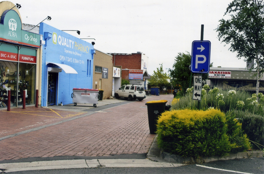 Enterprise Way, Mitcham which is a pedestrian and service road between the shops on Whitehorse Road and Coles Supermarket and vicinity shops on Victoria Avenue.  2012