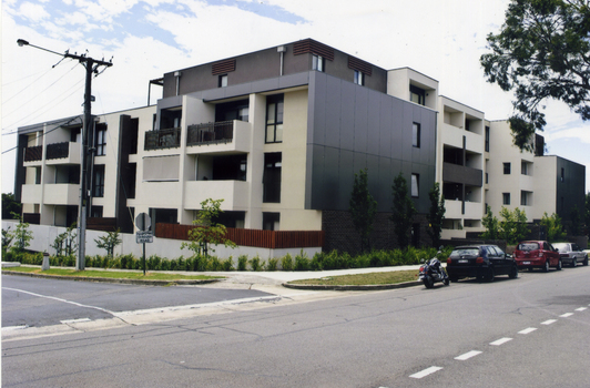 New apartment building on the corner of Whitehorse Rd and Milne Street Mitcham - 2012