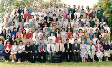 Coloured photograph of the staff of the Mullauna Secondary College 1