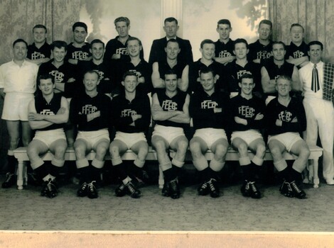 Studio photograph of the East Burwood Football Club in 1960