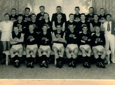 Studio photograph of the East Burwood Football Club in 1960