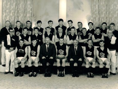 Black and white stdio photograph of the East Burwood Football 