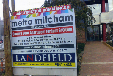 Photograph, 339 Mitcham Road, Mitcham, 2013