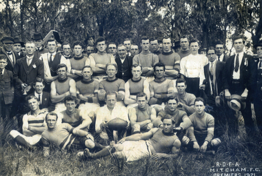 Photograph - photocopy, Mitcham Football Club Premiers 1921, 1921
