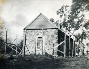 Black and white photograph of Schwerkolt cottage