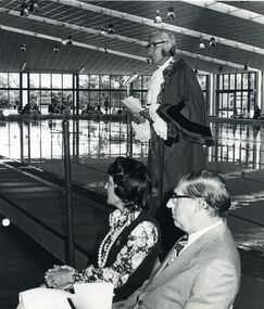  Mayor (not known ) and two dignitaries at the opening of the Nunawading pool