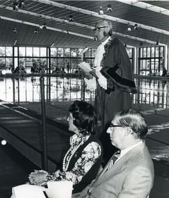  Mayor ( Ray Meagher ) and two dignitaries at the opening of the Nunawading pool.