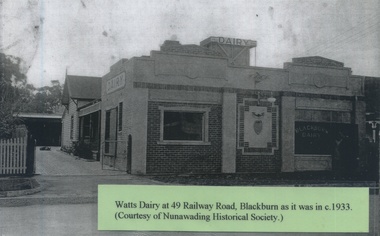Photograph, Watt's Dairy, Blackburn, C 1933