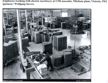 photograph of the interior of Fabricators Pty Ltd.