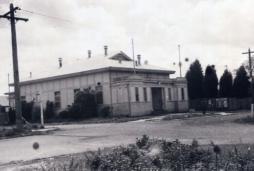 Early black and white photograph of the Mitcham R.S.L.