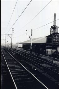 An early photograph of the siding used by trains 