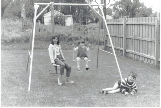 Black and white photographs of a family of 3 at 27 Good Governs Rd