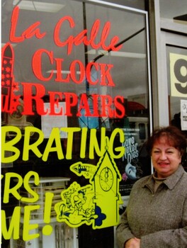 Photograph of Keith La Galle's shop in Whitehorse Rd Blackburn. 