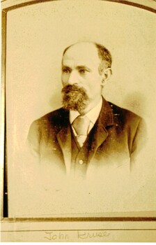 Sepia photograph of John Kruse, brother of Wilhelmina Schwerkolt.