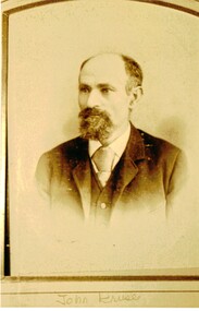 Sepia photograph of John Kruse, brother of Wilhelmina Schwerkolt.