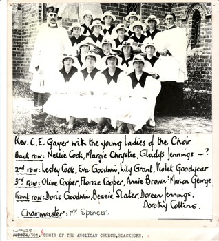  Postcard of Choir, St John's Anglican Church Blackburn