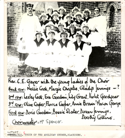  Postcard of Choir, St John's Anglican Church Blackburn