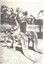 Dud Prior with kangaroos, emu and monkey in his private zoo.