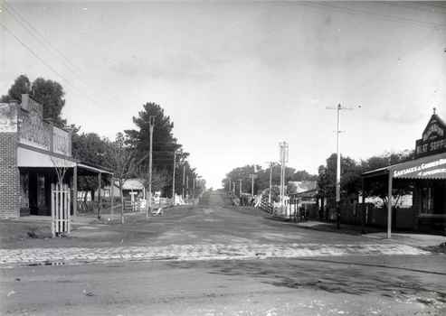 Blackburn Road looking south from Railway Road. Note gatekeeper's house on left.