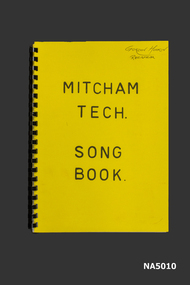 Song book from Mitcham Technical School.