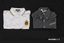 White, . Grey short sleeved man's shirts "Mitcham" and "R.S.L" embroidered on left hand side above left hand pocket. 