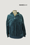Top of the two piece green velour leisure suit.