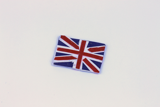 Miniature hand-painted Union Jack flag