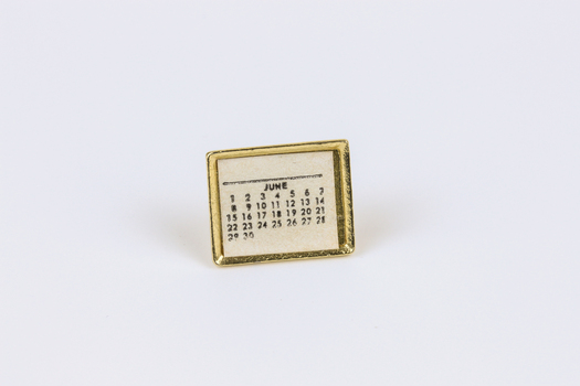Miniature desktop calendar.
