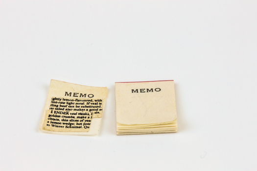 Miniature Memo Pad.
