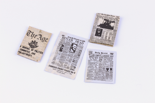 Miniature newspapers