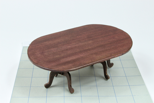 Oval table in Dining Room.
