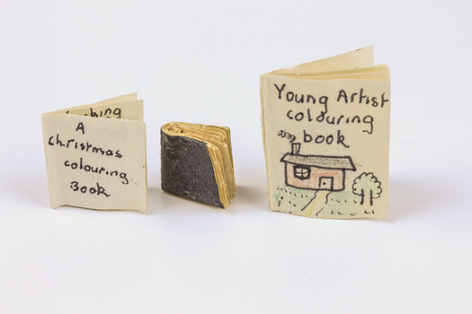 Three handmade miniature books