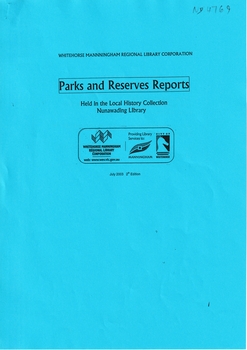 2nd Edition listing the Parks and Reserves in Whitehorse.