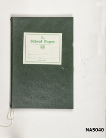 School paper cover with school papers 1939 inside.