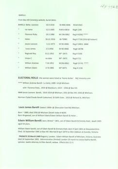 Ancestors of the Barelli family